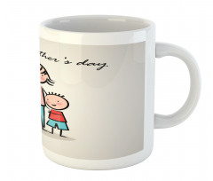 Cartoon Son and Daughter Mug