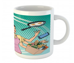 Pop Art Busy Woman Housework Mug