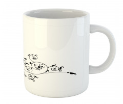 Bride and Groom Abstract Art Mug