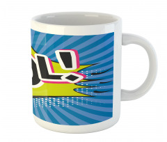 Speech Bubble Halftone Stripes Mug