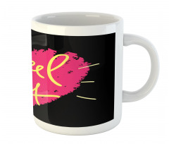 Pink Heart Shape Valentines Mug