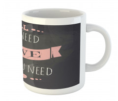 Drawn Letters Chalkboard Mug