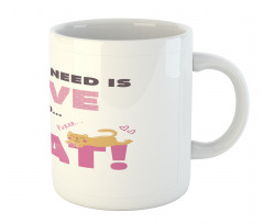 Retro Letters Kitten Mug