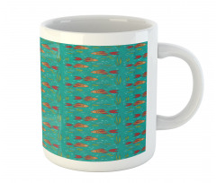 Hand-drawn Fishes Plants Mug