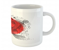 Japanese Carps on Circle Mug