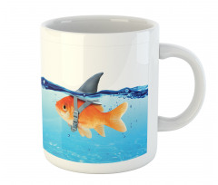 Small Fish with Shark Fin Mug