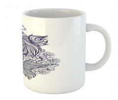 Koi Carp in Dark Blue Tone Mug