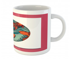 Tropical Leaves in Circle Mug