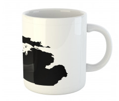 Abstract Black Silhouette Mug