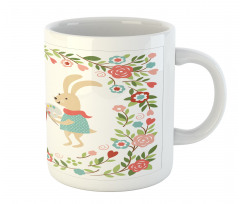 Egg Bunny Bloom Floral Frame Mug