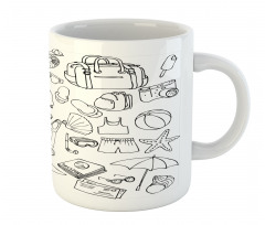 Sea Hand-drawn Sketches Art Mug