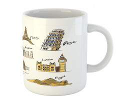 Famous Landmarks Tourism Mug