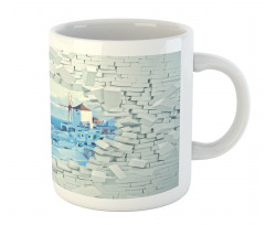 Breaking Wall Santorini Mug