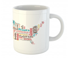 Map Cities Towns Names Mug