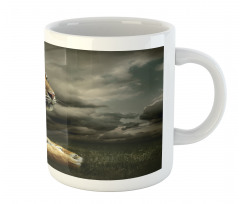 Jungle African Cat Clouds Mug