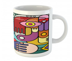 Abstract Complex Shapes Mug