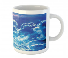 Blue Cloudy Sky Sunrise Photo Mug