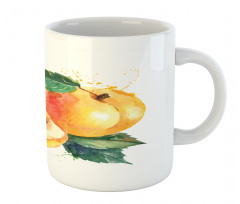 Watercolor Half Apricot Mug