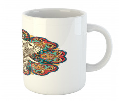 Exotic Vivid Tiled Elephant Mug