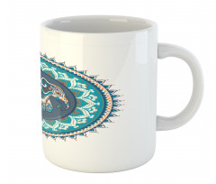 Vivid Glazed Tile Elephant Mug