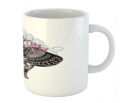 Elephant with Floral Crown Mug