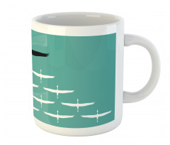 Muster of Birds Silhouettes Mug