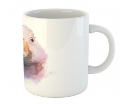 Watercolor Goose Face Mug