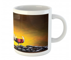 Grapes Bottles and Glasses Mug