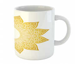 Circle Sun Looking Floral Mug