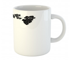 Monochrome Grape and Leafage Mug