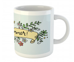 Floral Hello Summer Ribbon Mug