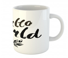 Brush Lettering Hello World Mug