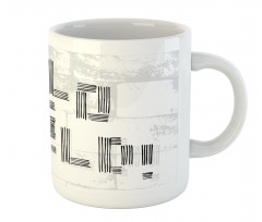 Abstract Striped Hello World Mug