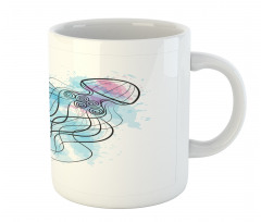 Outline Curly Tentacles Mug