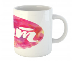 Wording on Watercolor Round Mug