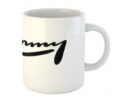 Monochrome Plain Typography Mug