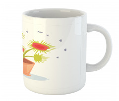 Plant and Fly Silhouettes Mug