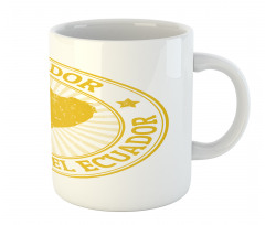 Retro Republica Del Ecuador Mug