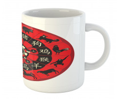 Chinese Horoscope Wheel Deco Mug