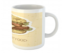 Grunge Retro Fast Food Mug