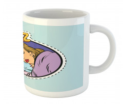 Comic Book Sleeping Girl Mug