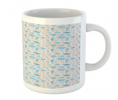 Sea Weeds Seahorses Fish Mug