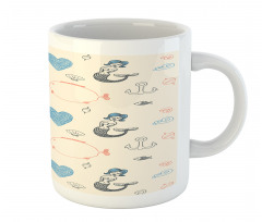 Balloon Fish Hearts Mug