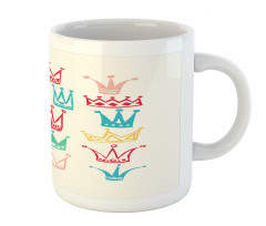 Cartoonish Colorful Crowns Mug