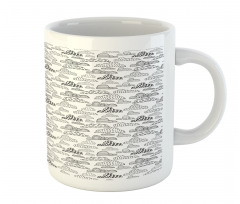 Monochrome Abstract Clouds Mug