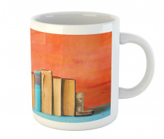 Row of Old Vintage Books Mug