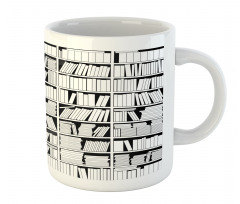 Monochromatic Bookshelves Mug