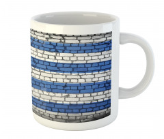 Flag Painted on Birck Wall Mug