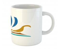 Colorful Greek Ship Sign Mug