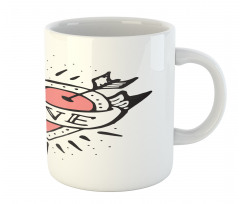 Motifs and Heart Drawing Mug